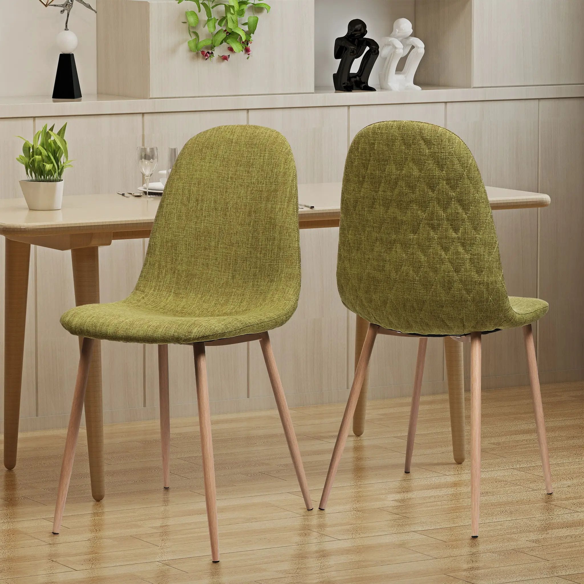 Elegant Dining Chair Set With Fabric by HouseOfZazla