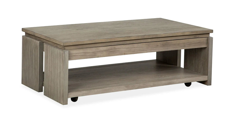 Conrad - Rectangular Lift Top Storage Cocktail Table With Casters - Stone Harbor Gray by Unique Piece Furniture