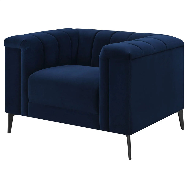 Darci - Accent Armchair With Seating And Tapered Legs - Blue by HouseOfZazla