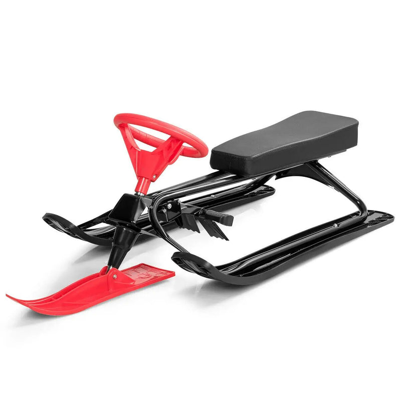 Kids Snow Sand Grass Sled w/ Steering Wheel and Brakes by DirectDeals