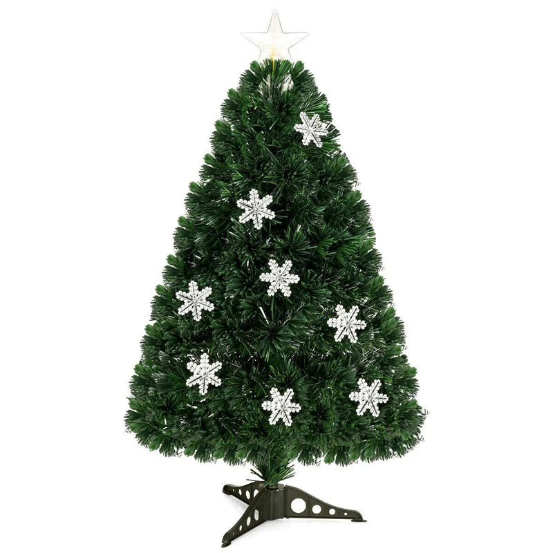 LED Optic Artificial Christmas Tree with Snowflakes by DirectDeals