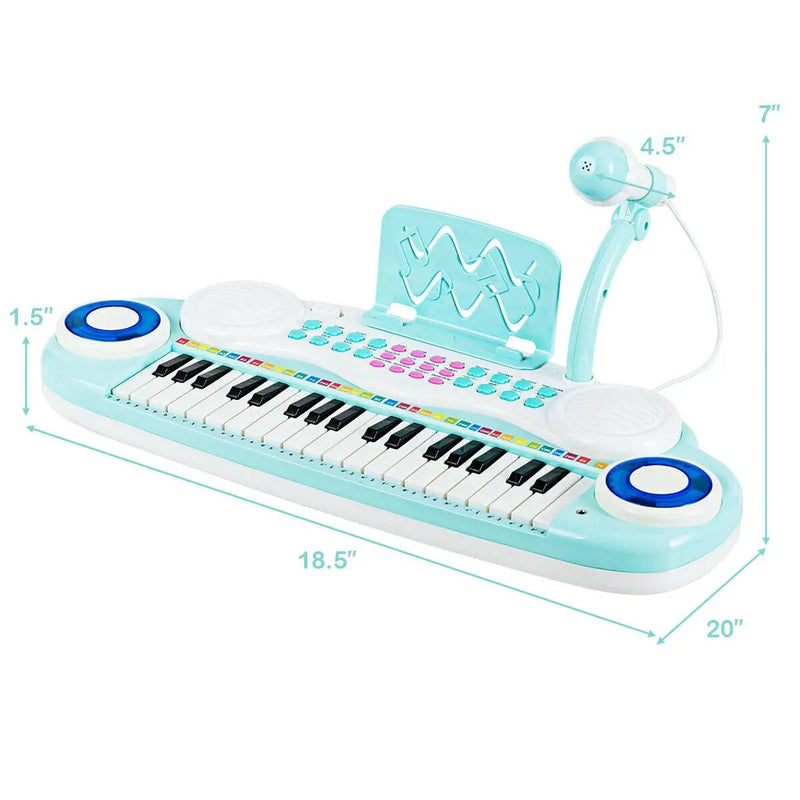 Multifunctional 37 Electric Keyboard Piano with Microphone by DirectDeals