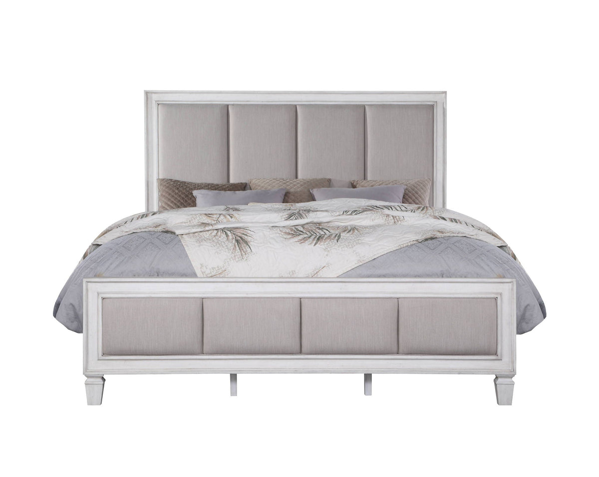 Katia Upholstered Bed with Plush Headboard - Gray