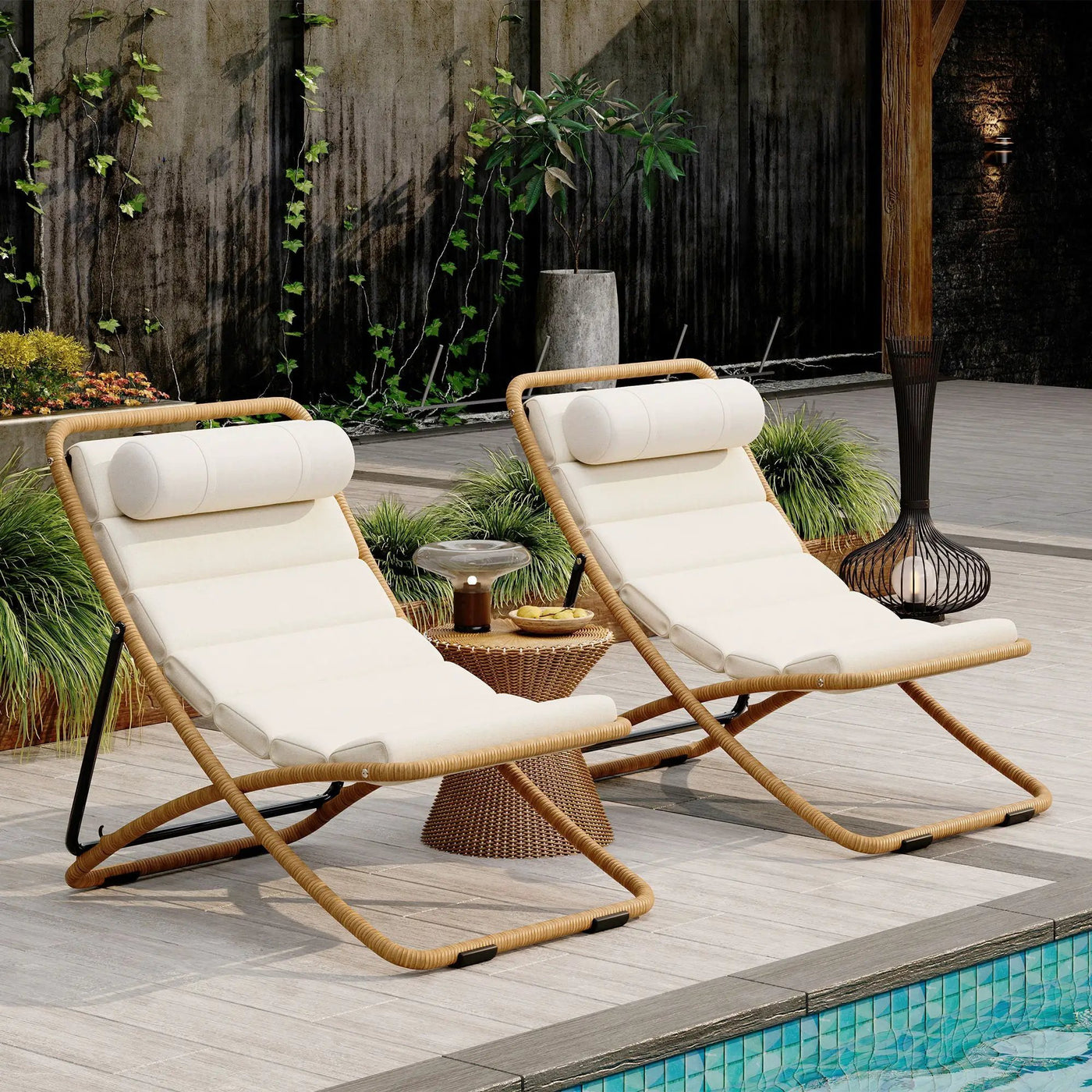Outdoor Folding Chair With Adjustable Backrest (Set of 2) by HouseOfZazla