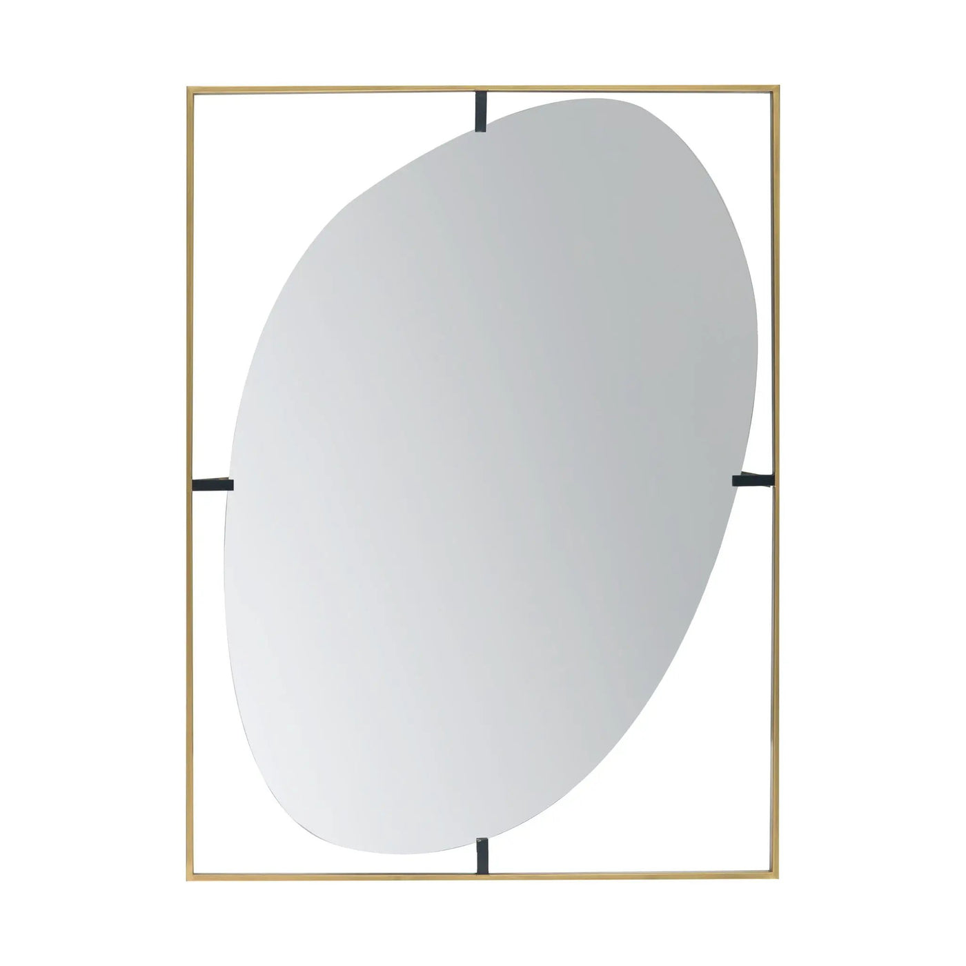 Poppy Mirror With Metal Frame Contemporary Design For Bathroom, Entryway Wall Decor by HouseOfZazla