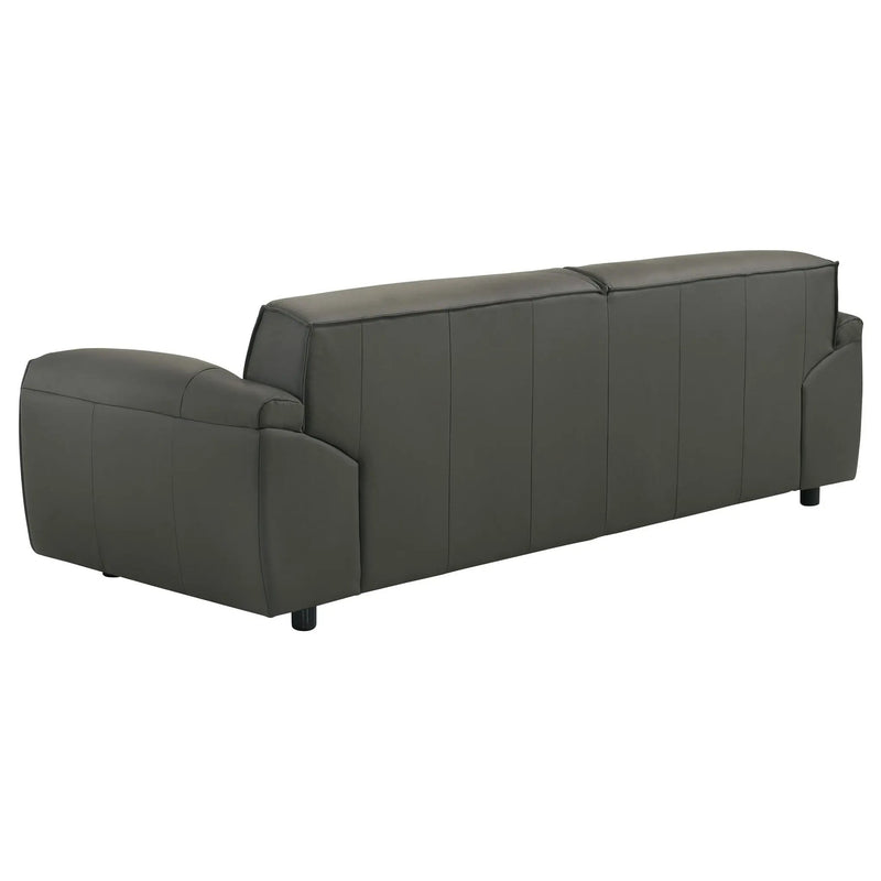 Buxton 2-piece Leather Upholstered Sofa Set Graphite by Unique Piece Furniture