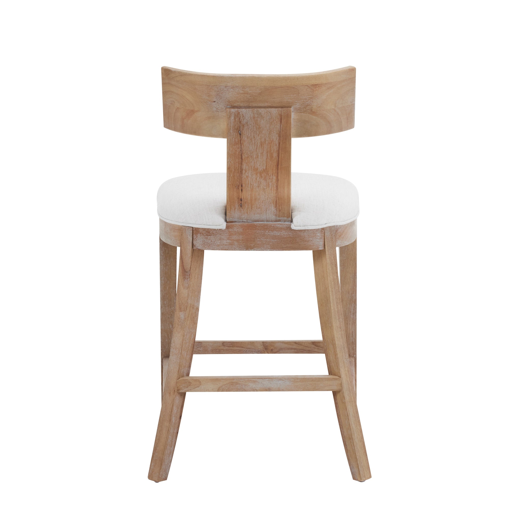 27" Upholstered Counter Stools Set of 2 with Solid Rubber Wood Frame by HouseOfZazla