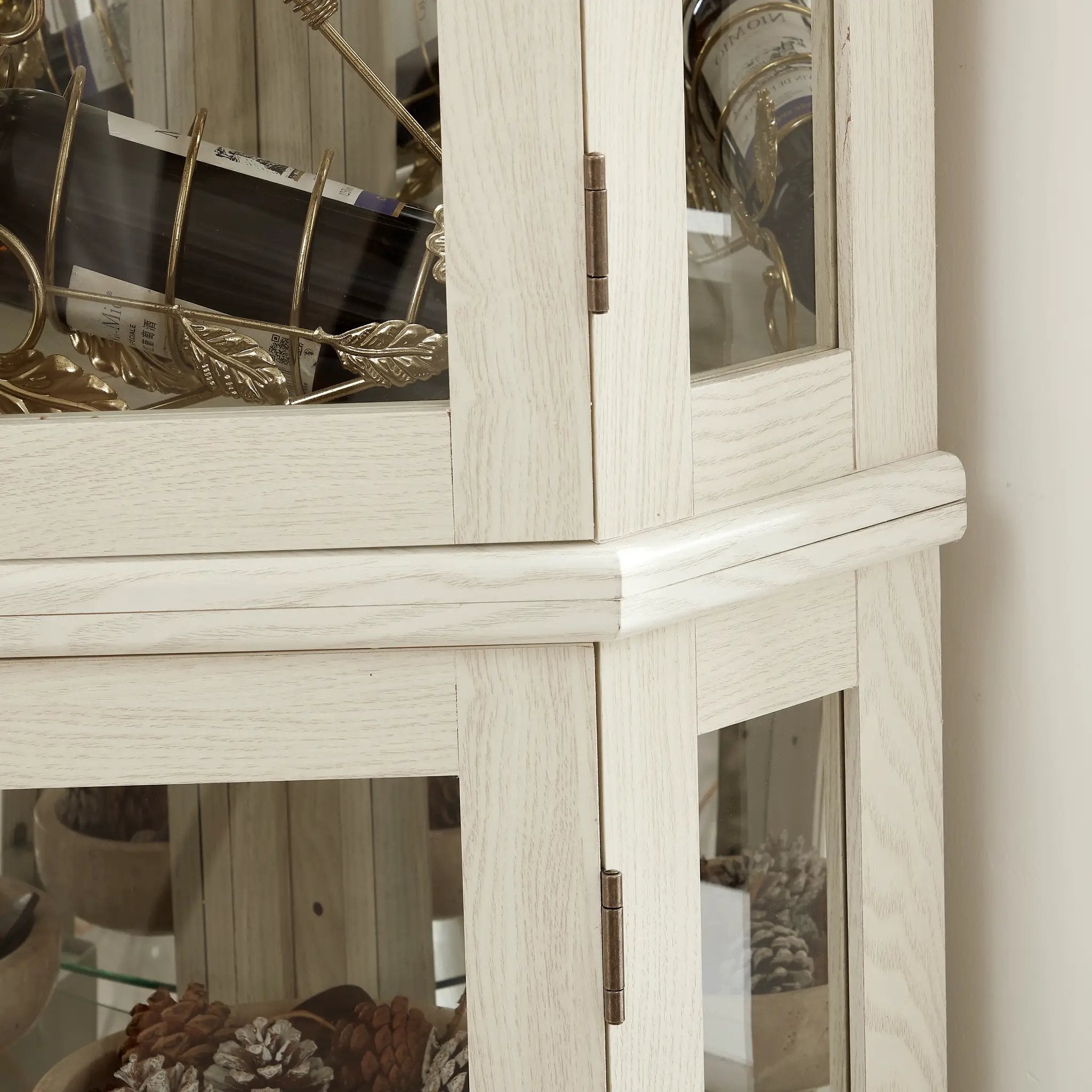 Elegant Lighted Corner Curio Cabinet by HouseOfZazla