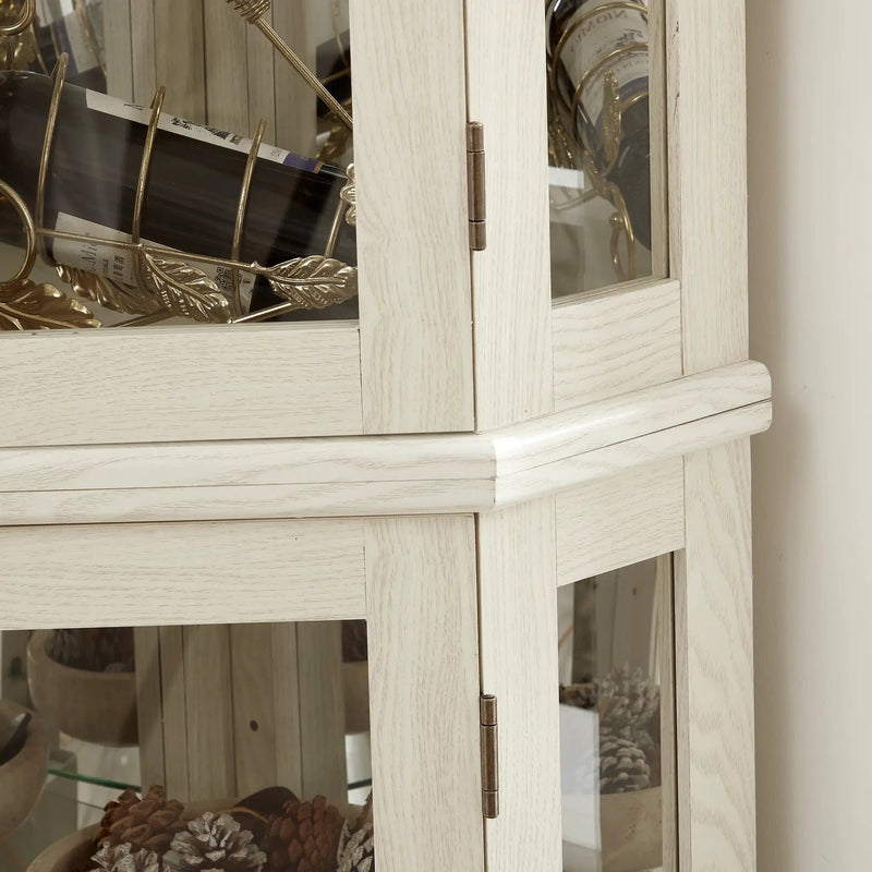 Elegant Lighted Corner Curio Cabinet by HouseOfZazla