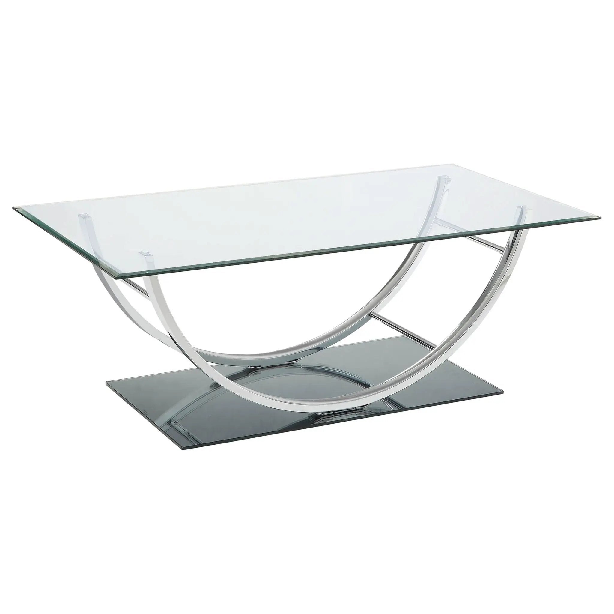 Danville 2-piece Glass Top Coffee and End Table Set Chrome by Unique Piece Furniture