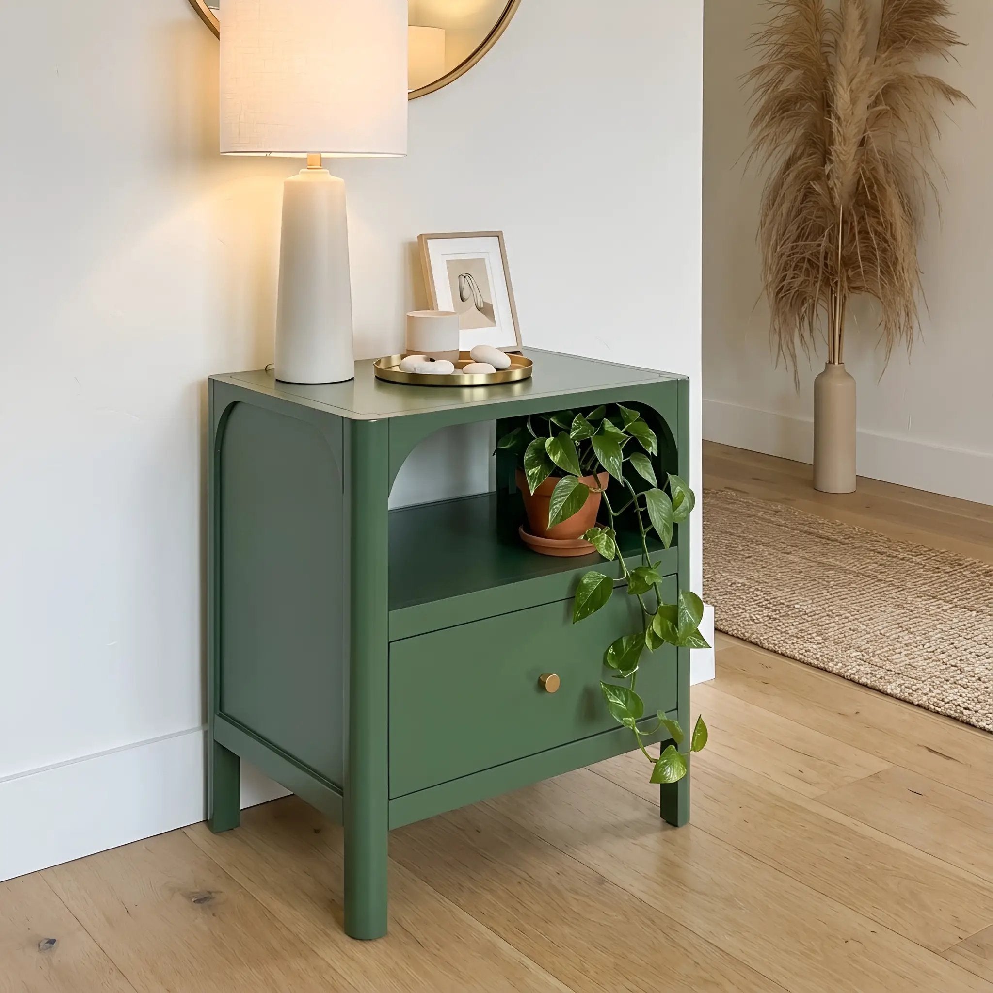 Williamson 1-Drawer Nightstand in Vintage by HouseOfZazla