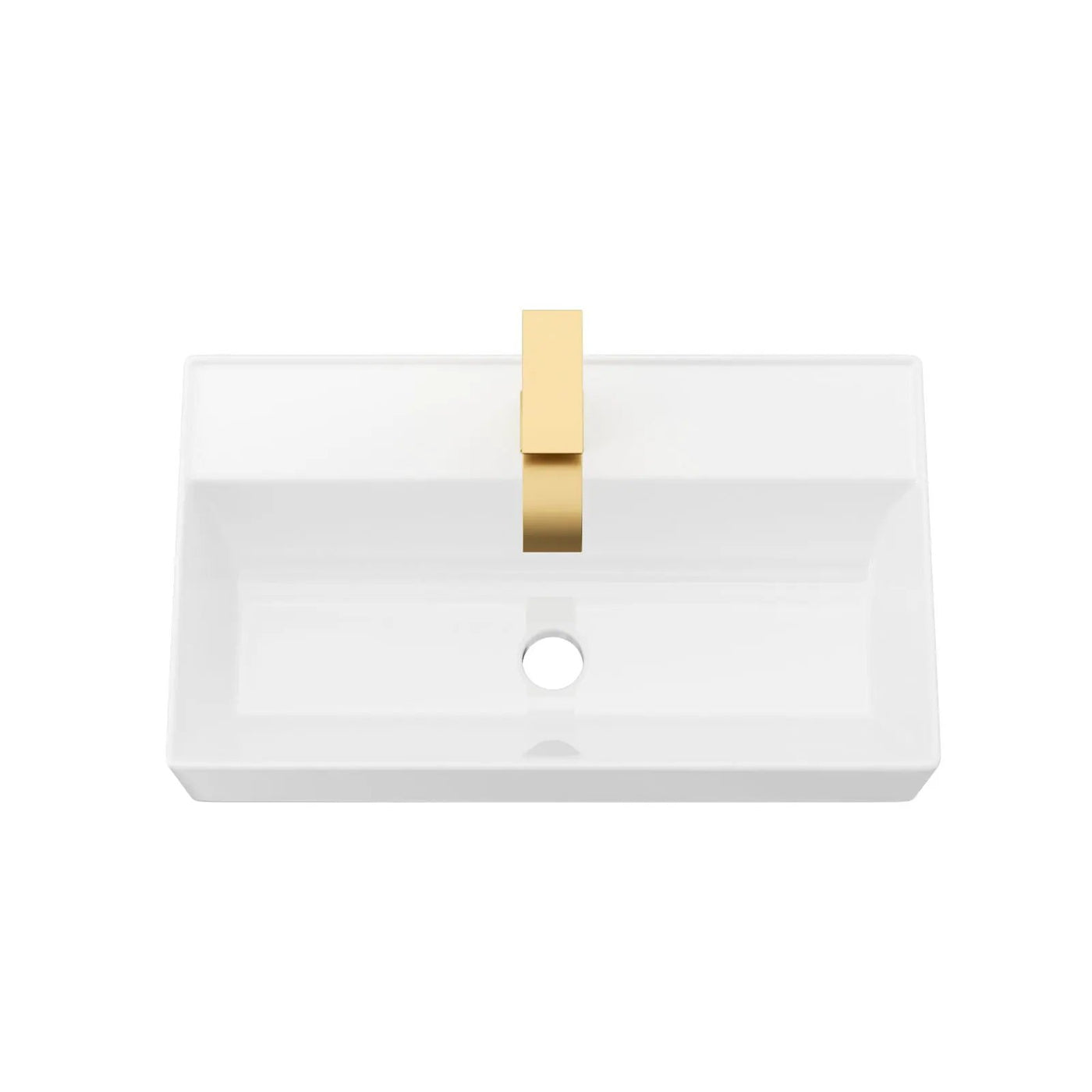 Wall Mounted Rectangular Bathroom Sink With Towel Bar by HouseOfZazla