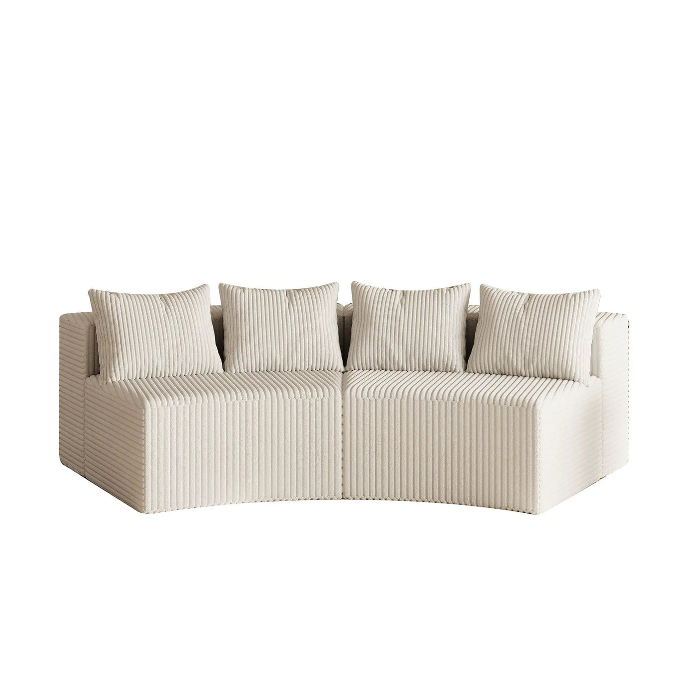 Curved Sectional Sofa With 4 Pillows, Modular Semi Circular Design by HouseOfZazla
