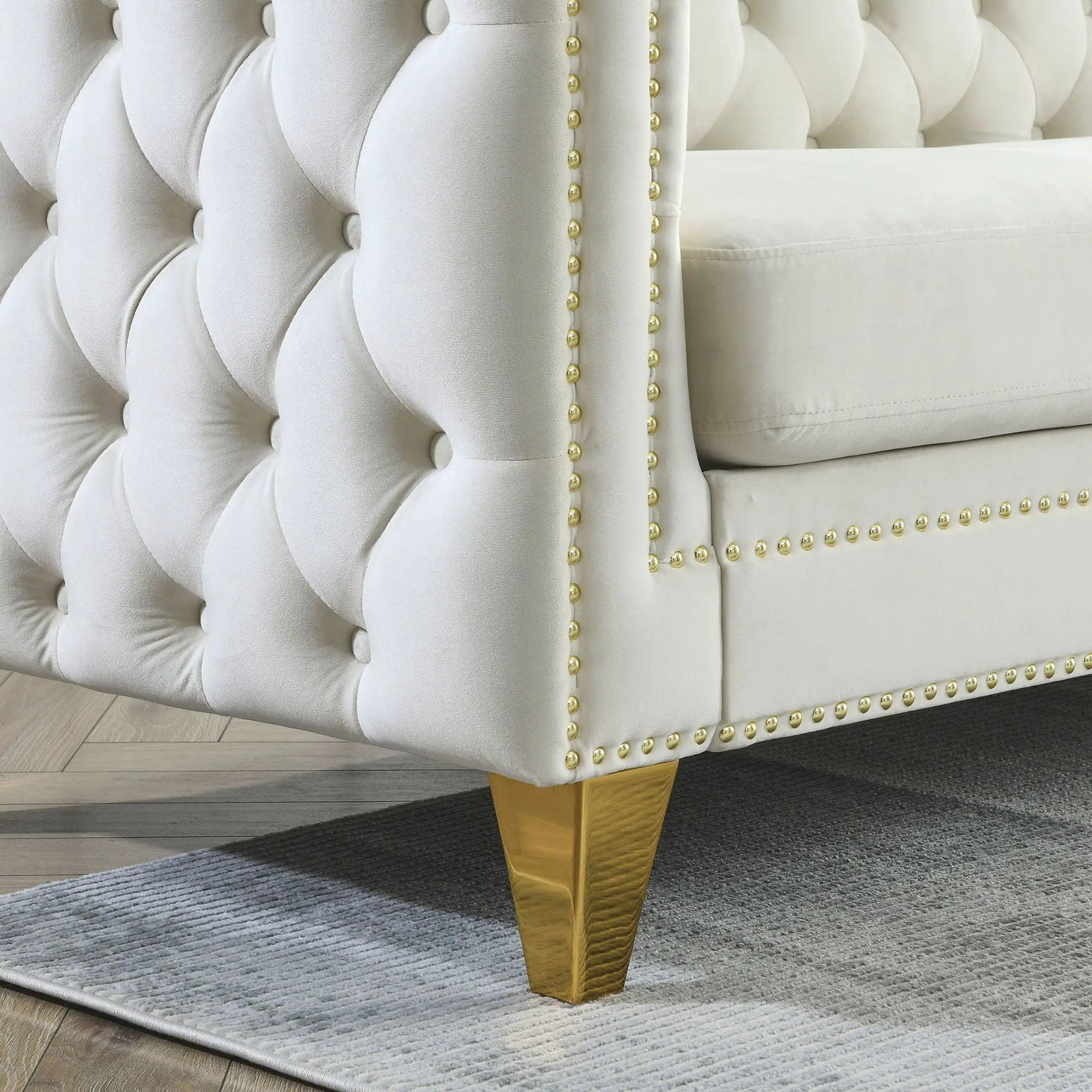 L-Shaped Corner Sofa, 5 Seater Sectional With Tufted Design by HouseOfZazla