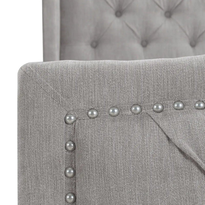 Marcella - Upholstered Shelter Headboard Bed Set by HouseOfZazla