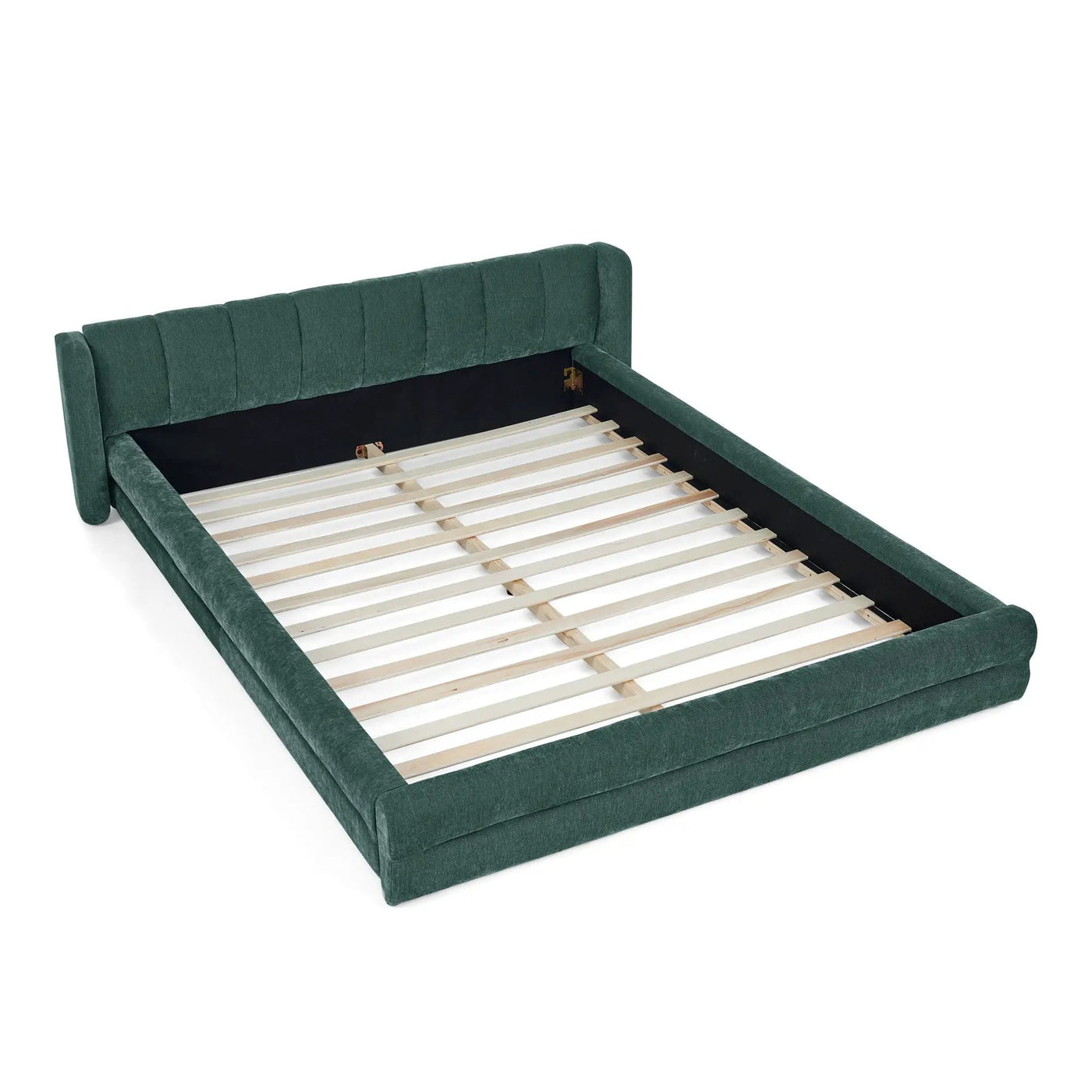 Modern Upholstered Bed Frame With Thick Fabric And Headboard by HouseOfZazla