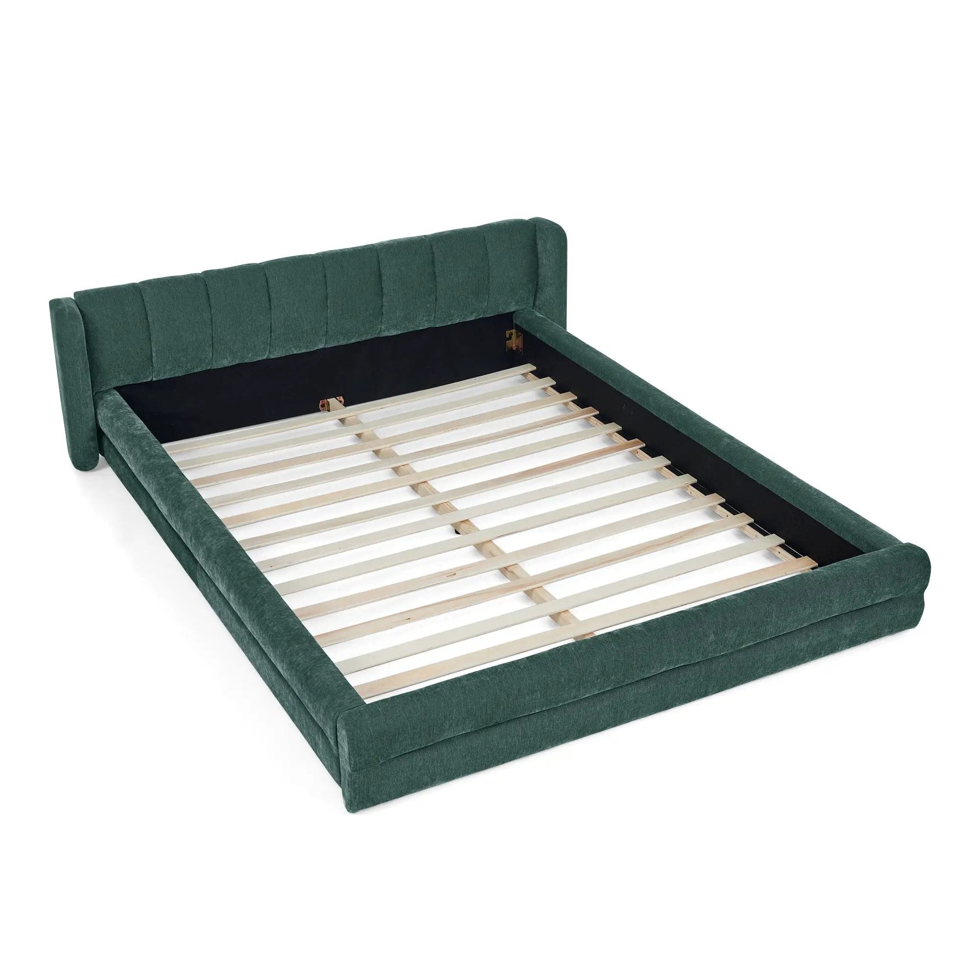 Modern Upholstered Bed Frame With Thick Fabric And Headboard by Unique Piece Furniture