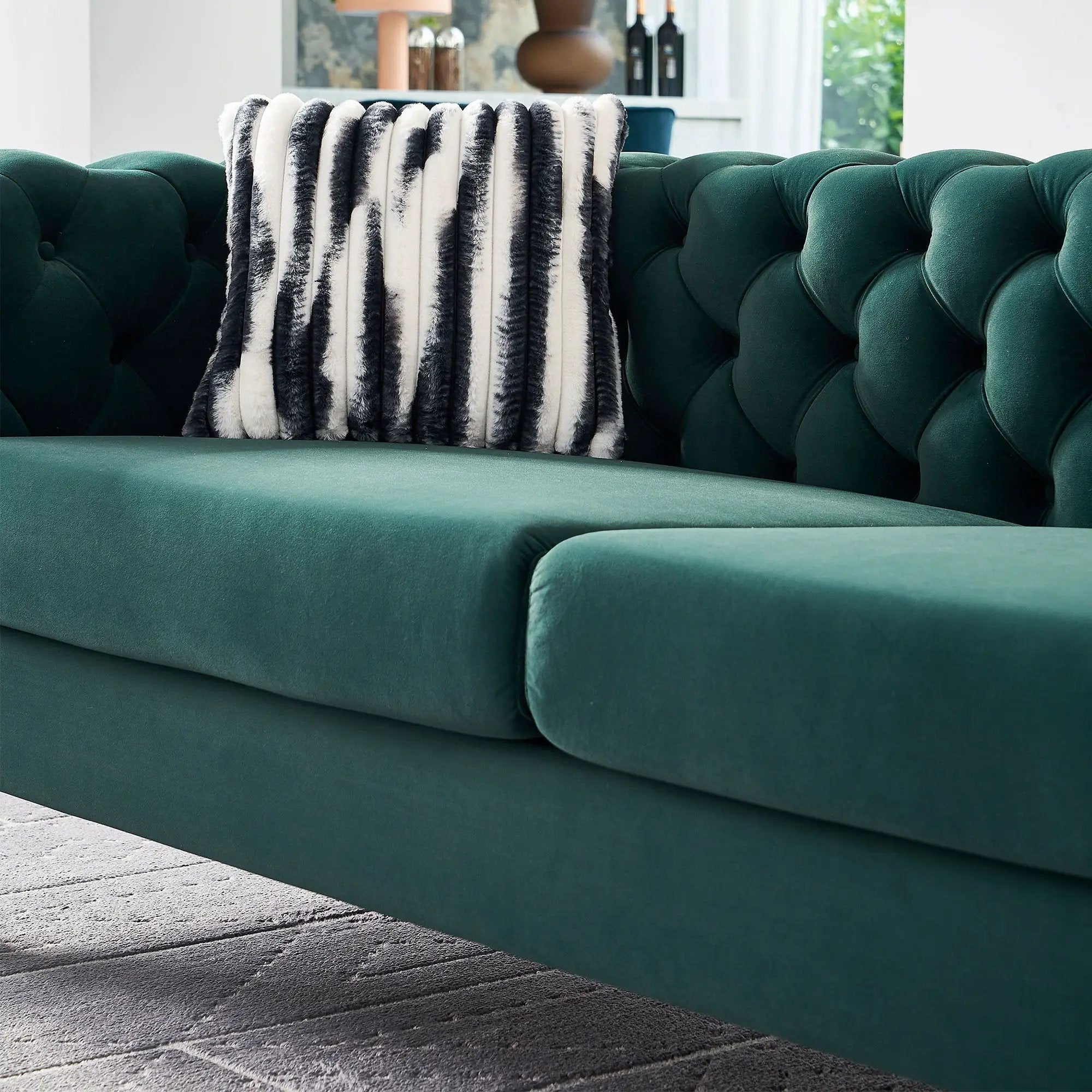Chesterfield - Modern Tufted Living Room Sofa, 84.25''W Couch by Unique Piece Furniture