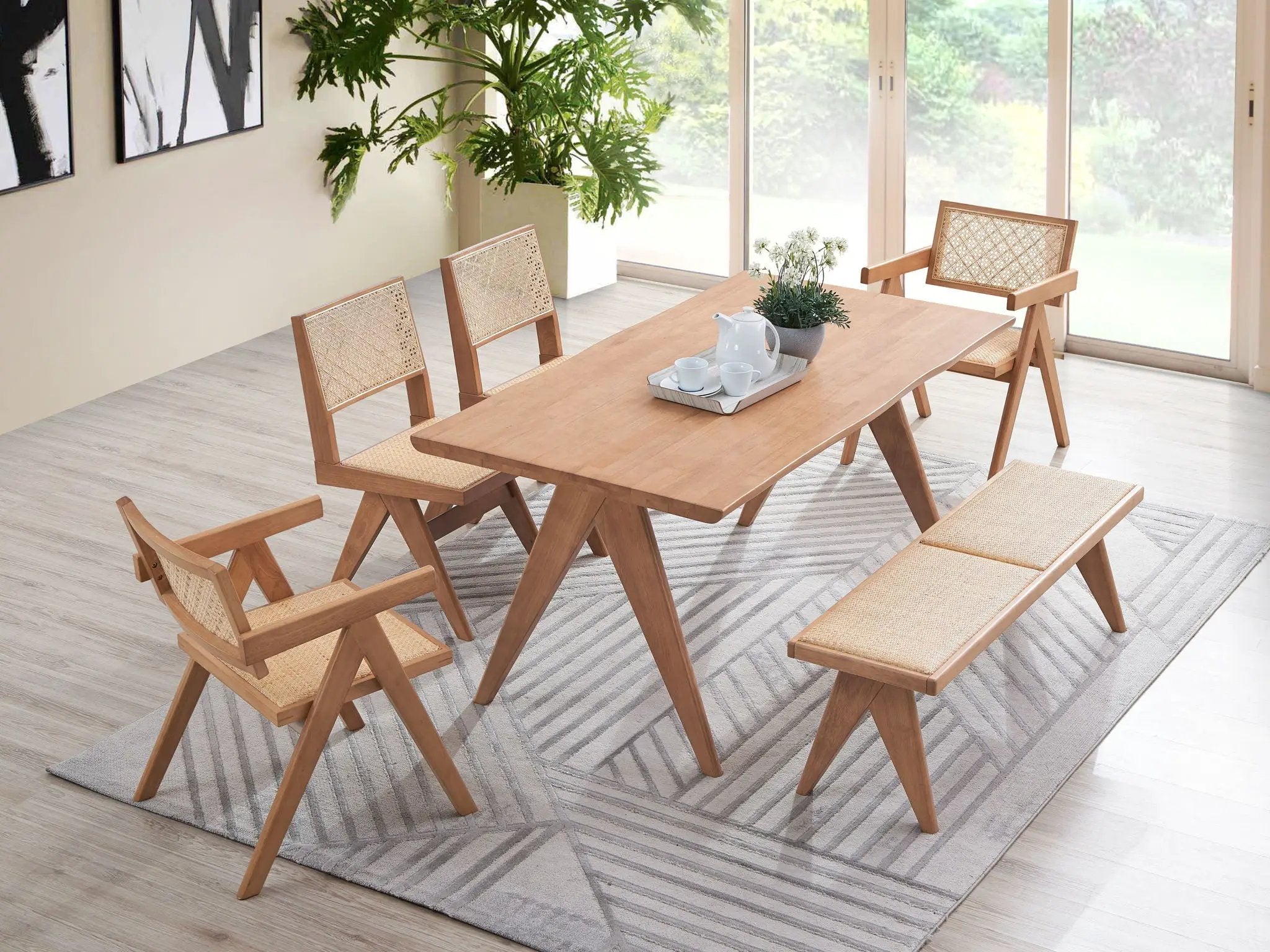Velentina - Rattan Side Chair (Set of 2) - Natural by Unique Piece Furniture