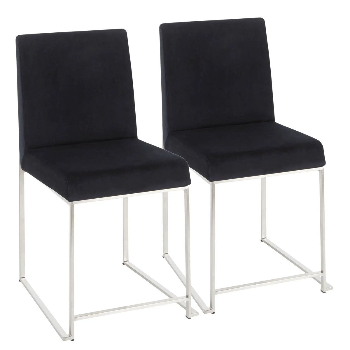 Fuji - Contemporary Modern Elegance High Back Dining Chair (Set of 2) by HouseOfZazla