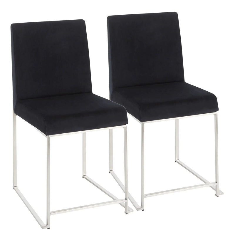 Fuji - Contemporary Modern Elegance High Back Dining Chair (Set of 2) by HouseOfZazla