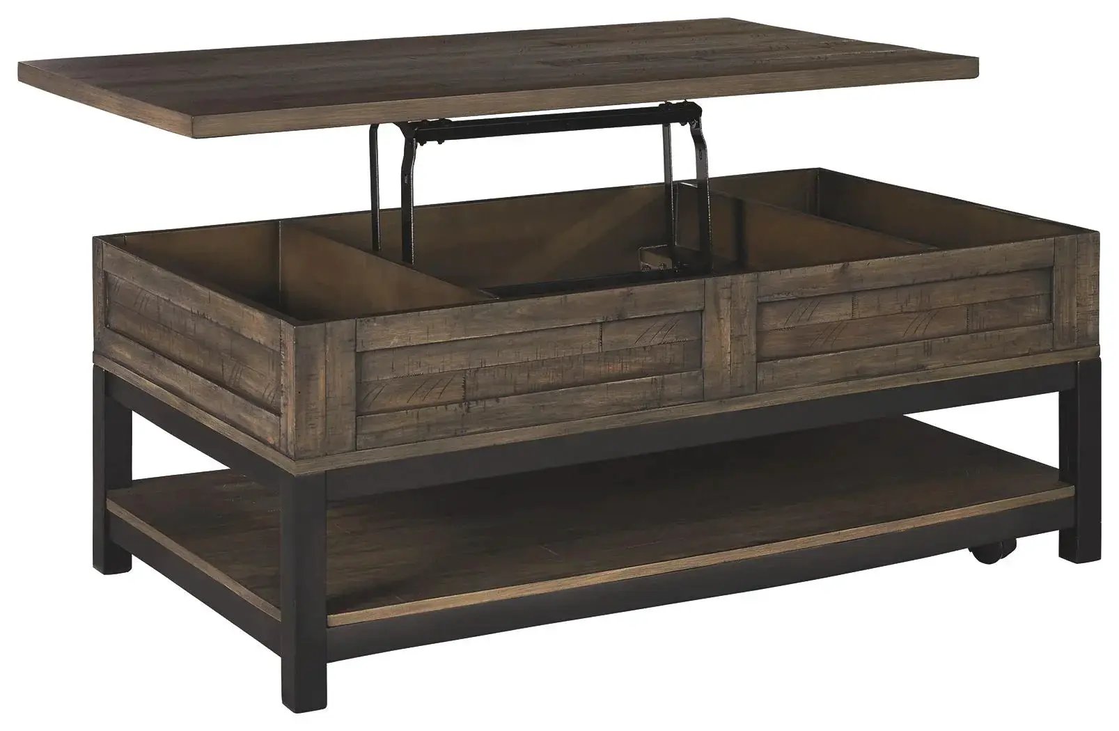 Johurst - LIFT TOP COCKTAIL TABLE - Grayish Brown by Unique Piece Furniture