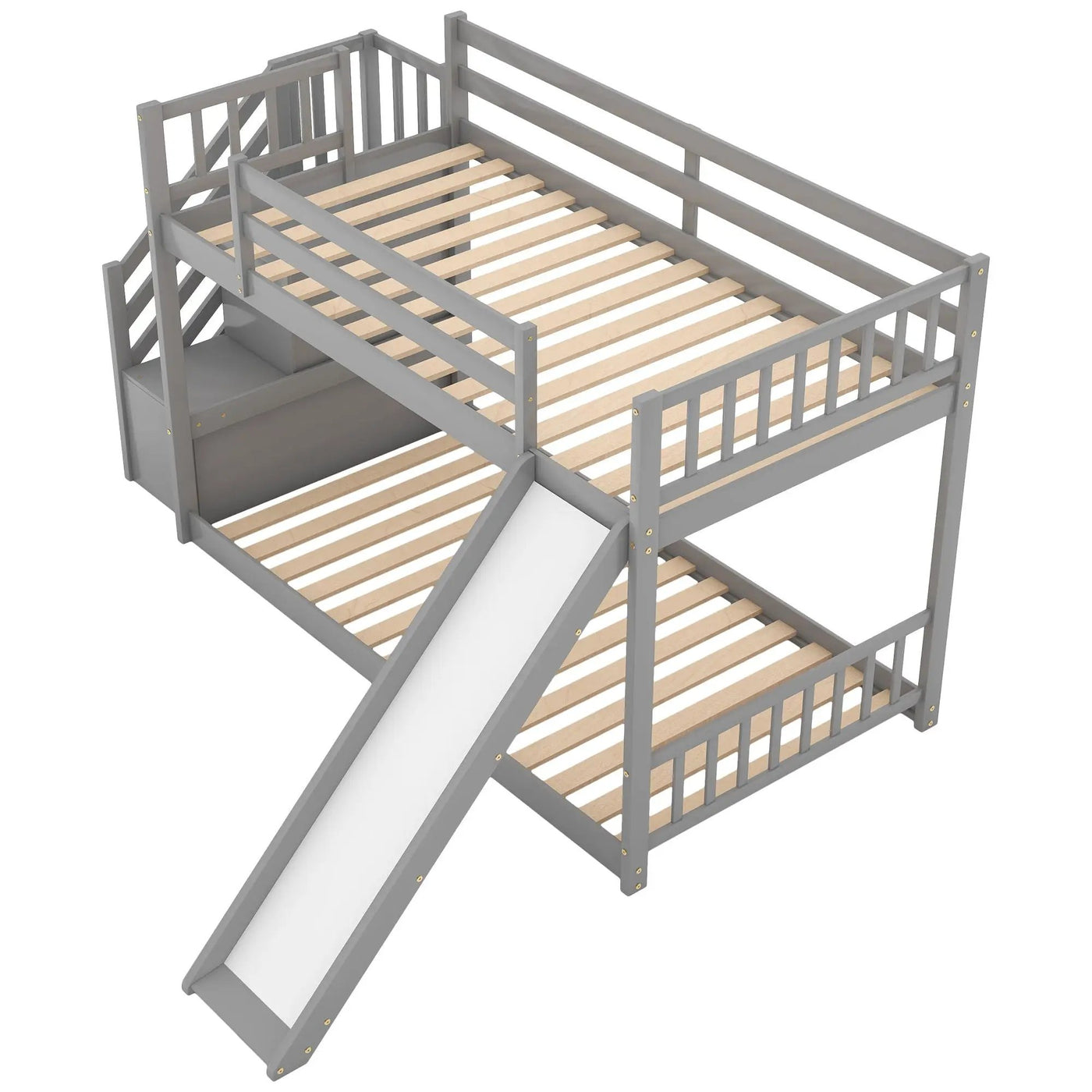 Bunk Bed With Convertible Slide And Stairway by HouseOfZazla