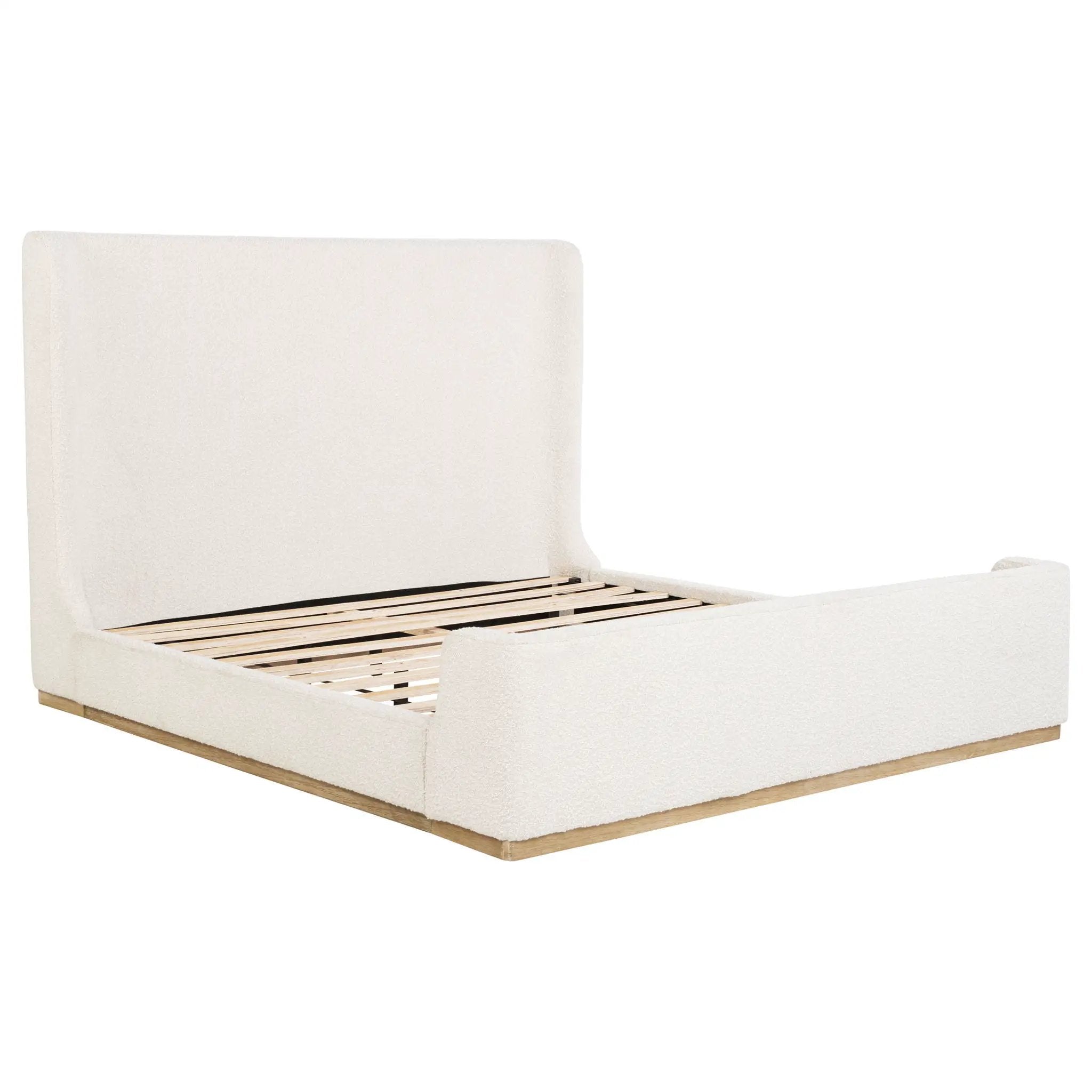Nala Upholstered Eastern King Sleigh Bed Cream by Unique Piece Furniture
