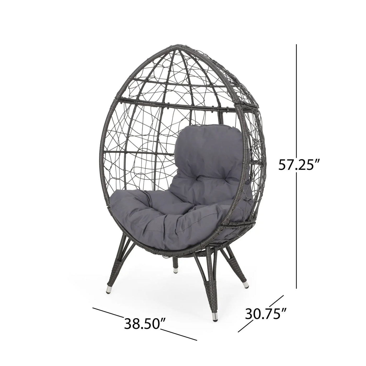 Cosmos - Round Hammered Iron Teardrop Chair by HouseOfZazla