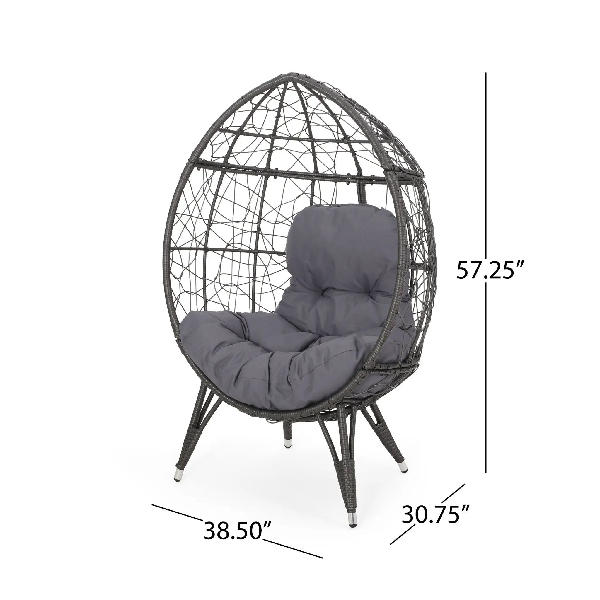 Cosmos - Round Hammered Iron Teardrop Chair by HouseOfZazla