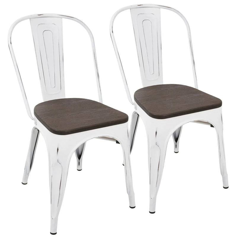 Oregon - IndustrialFarmhouse Stackable Dining Chair (Set of 2) by Unique Piece Furniture