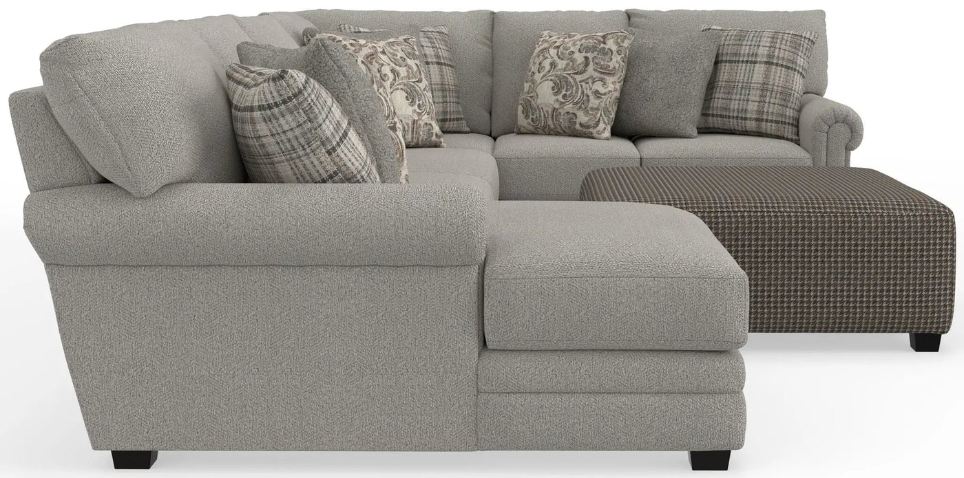 Livingston - Sectional With Comfort Coil Seating, 40" Cocktail Ottoman And Accent Pillows Included by Unique Piece Furniture