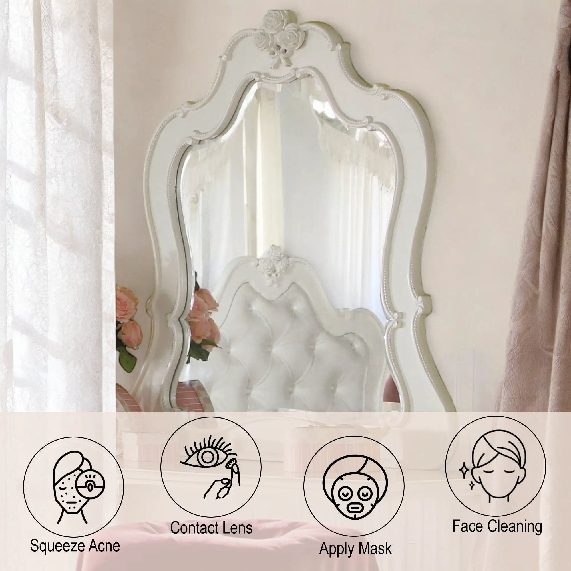 Edalene - Mirror - Pearl White by Unique Piece Furniture