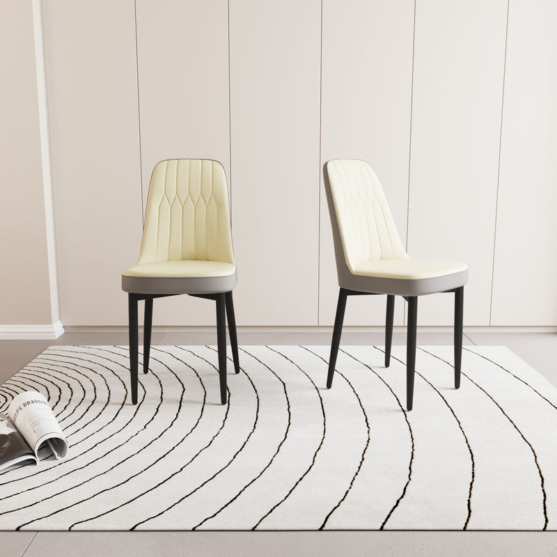 Modern Dining Chair With Cushions And Metal Legs by Unique Piece Furniture