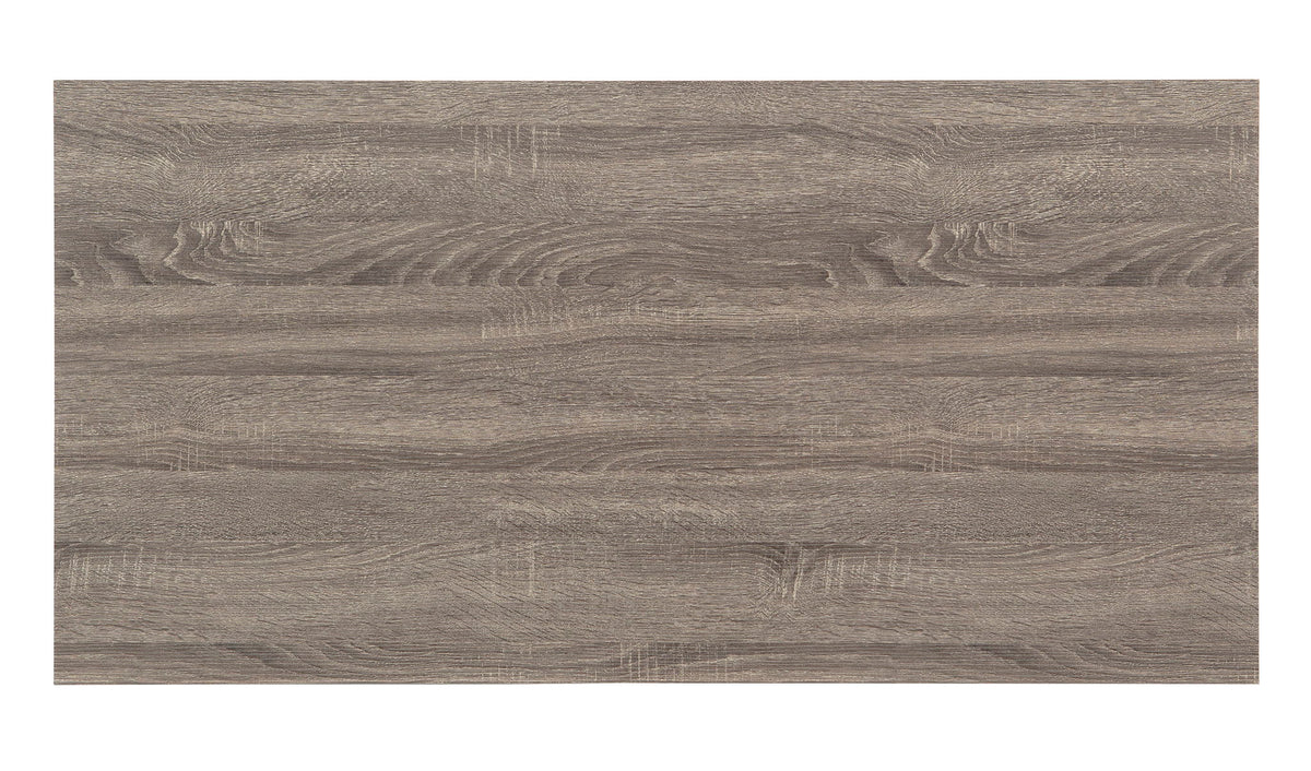 Weathered Gray Writing Desk with Storage Shelves, photo 4 of 5