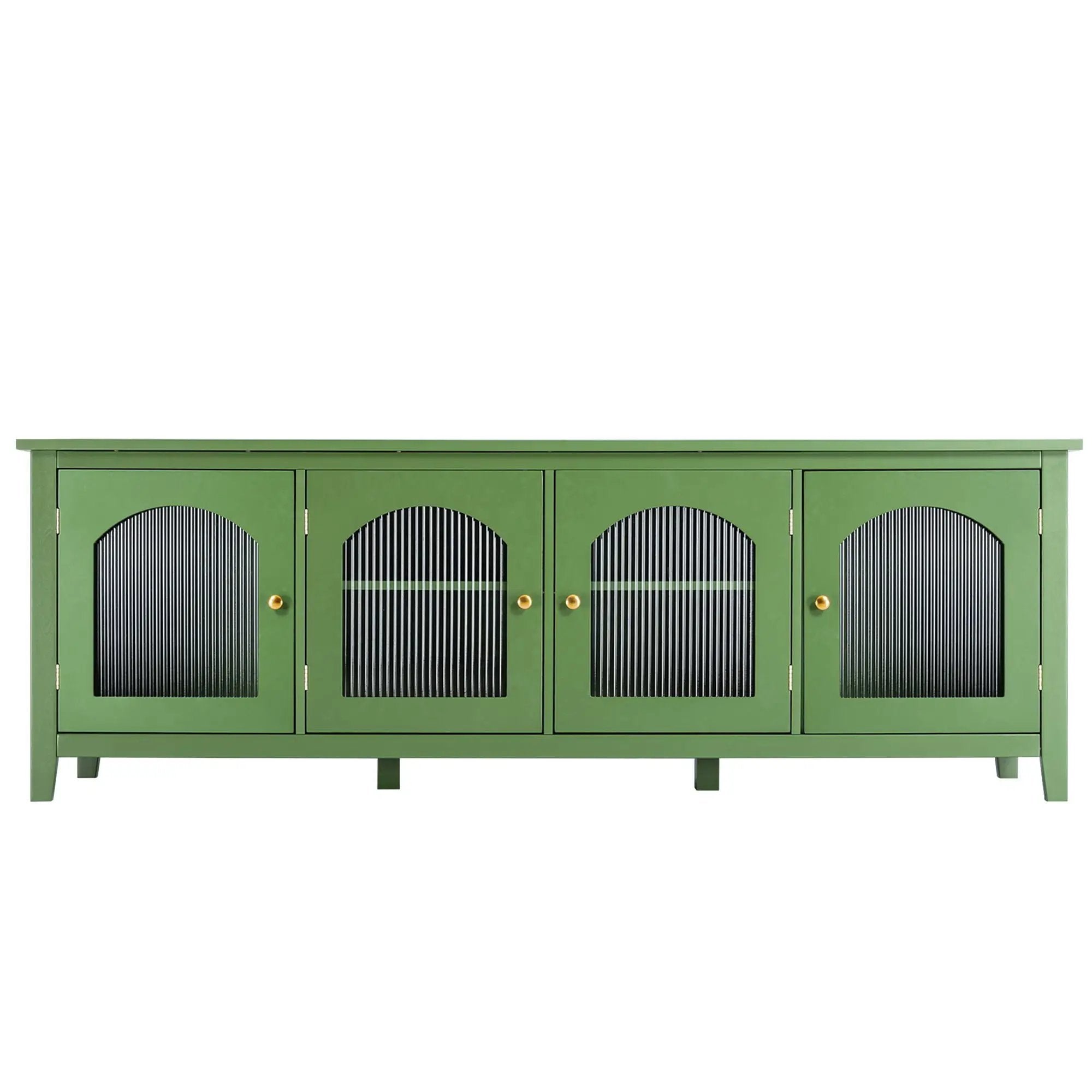 StylishTVcabinet Entertainment CenterTV Stand, TVconsoletable, Media Console, Solidwood Frame, Changhong Glass Door, Metal Handle by HouseOfZazla