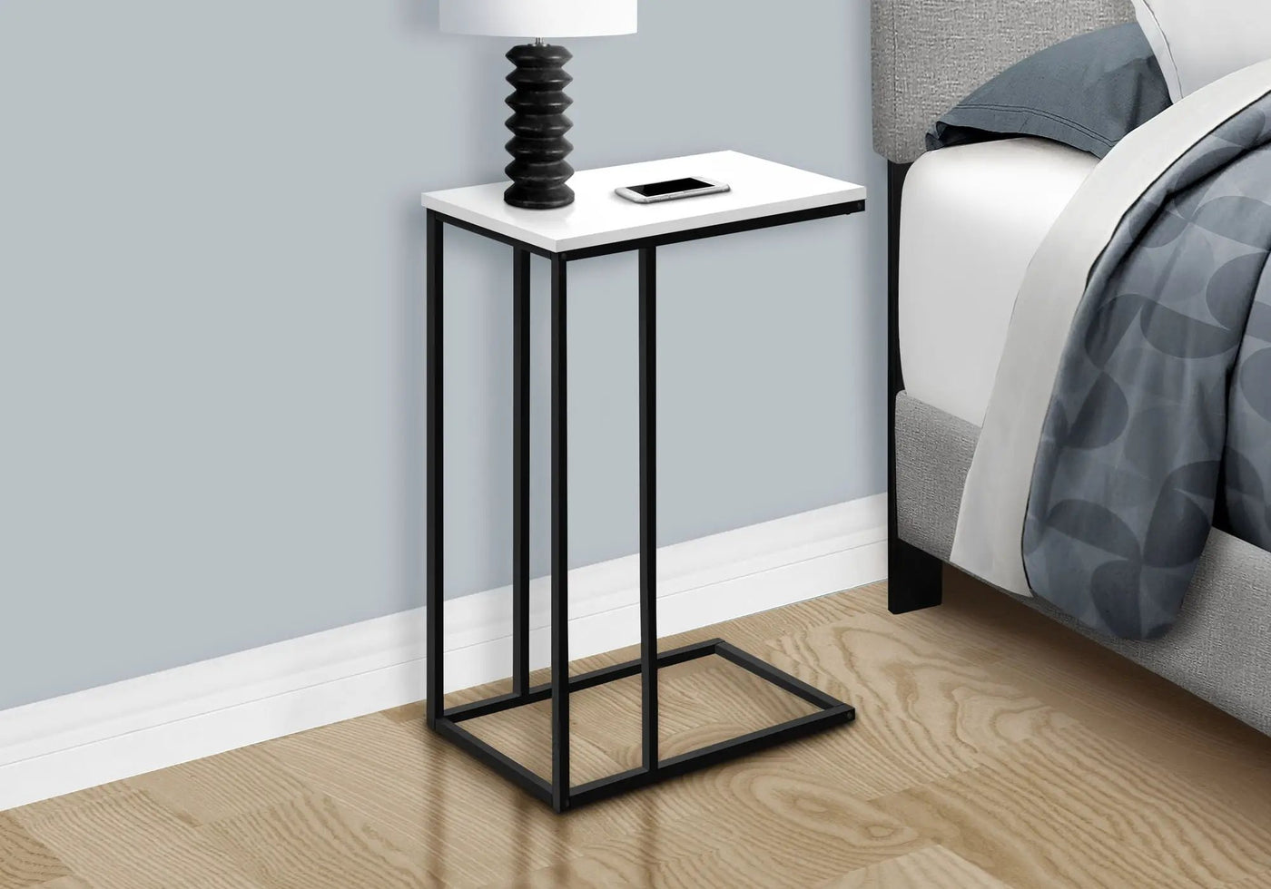 Accent Table, C-Shaped, Space-Saving Functionality by HouseOfZazla