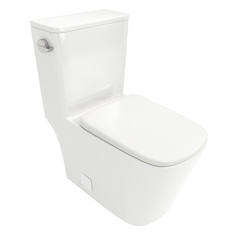 1 Piece Toilet With Single Flush And Soft Closing Seat - White by HouseOfZazla
