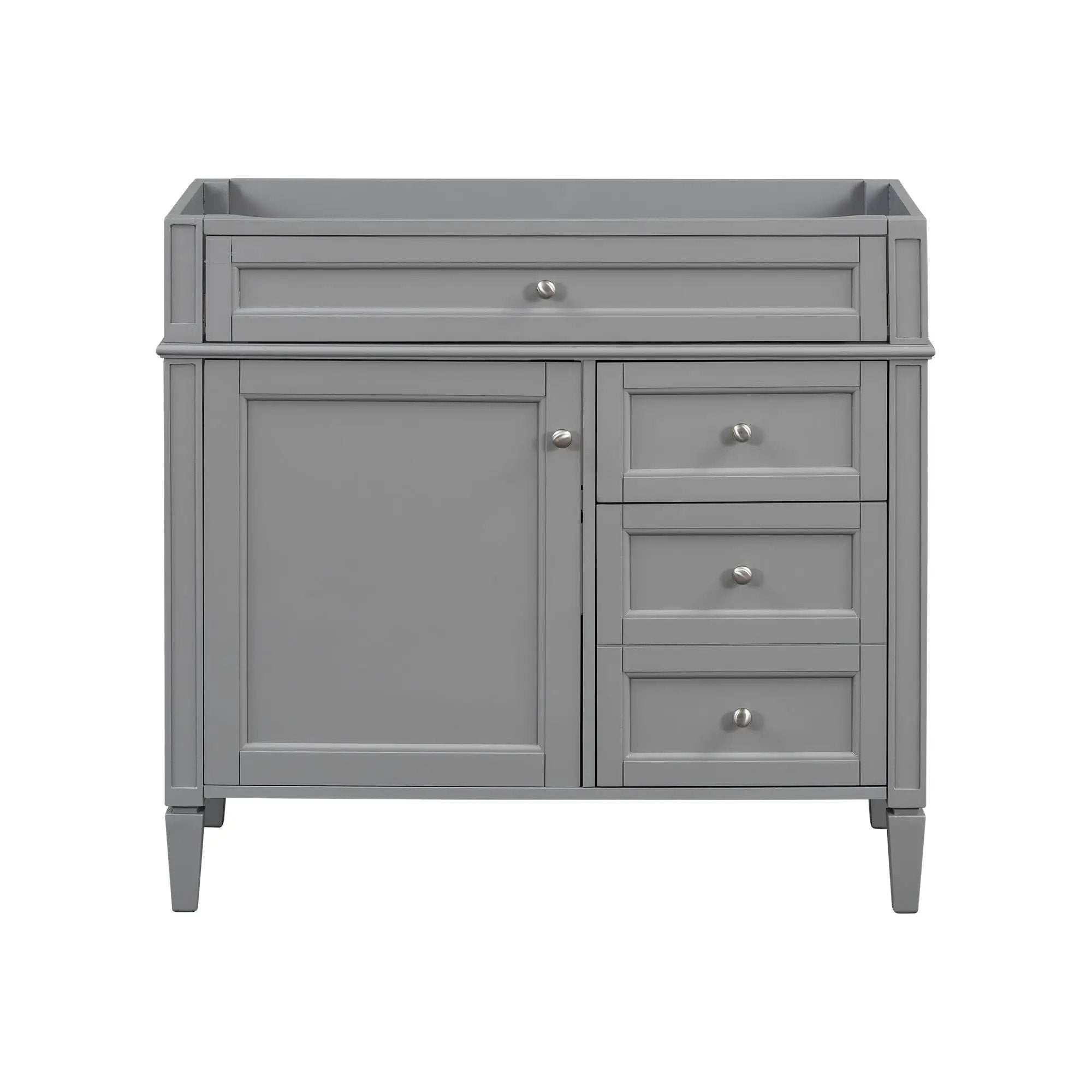 Bathroom Vanity With 2 Drawers And Tip-Out Drawer, Storage Cabinet by Unique Piece Furniture