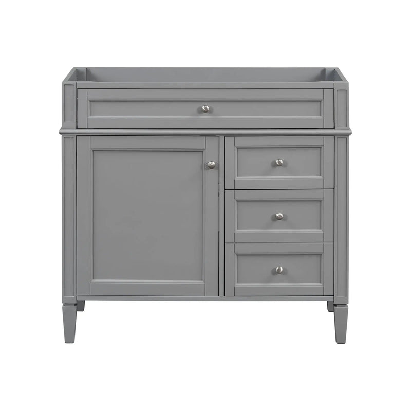 Bathroom Vanity With 2 Drawers And Tip-Out Drawer, Storage Cabinet by Unique Piece Furniture