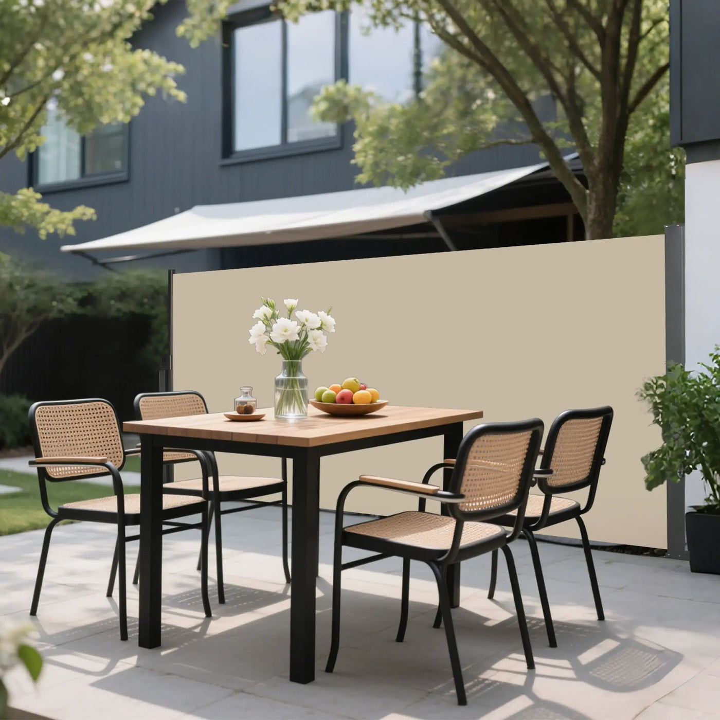 Retractable Side Awning, Waterproof And UV Resistant, Privacy Screen For Patio by Unique Piece Furniture