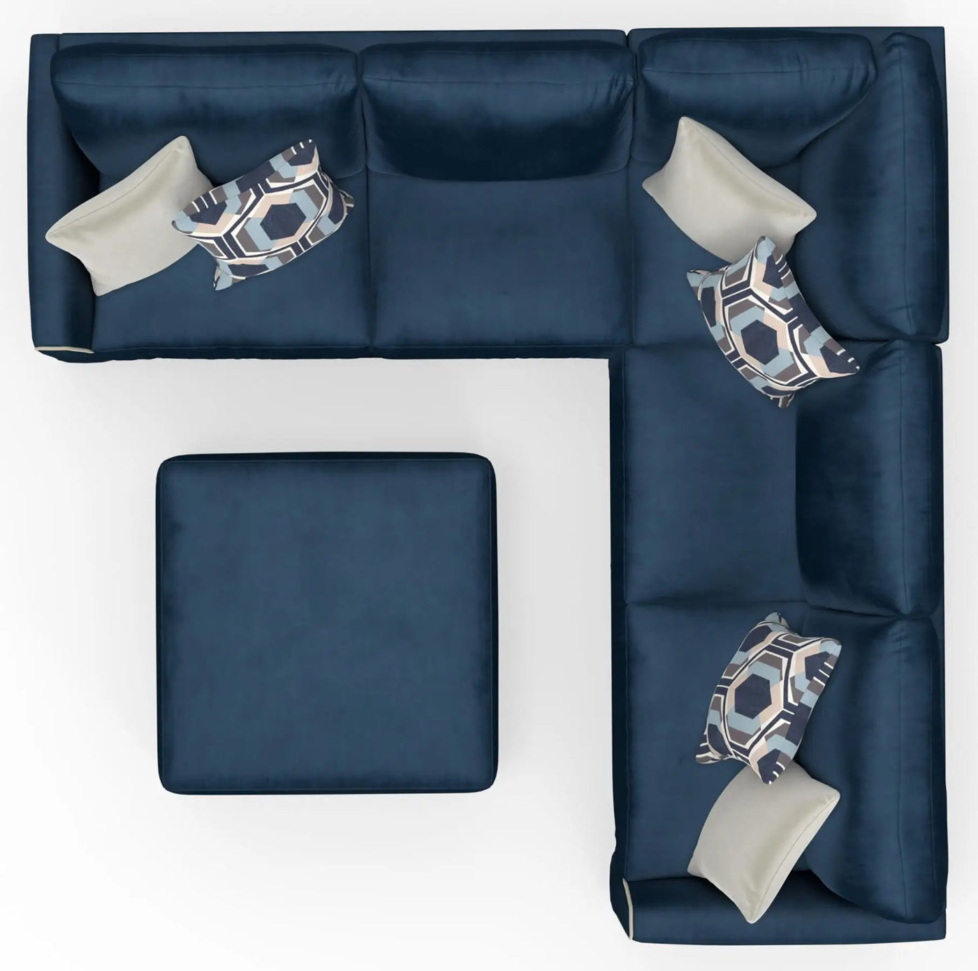 Jetson - Sectional With Comfort Coil Seat Cushions, Included Accent Pillows & Cocktail Ottoman by Unique Piece Furniture