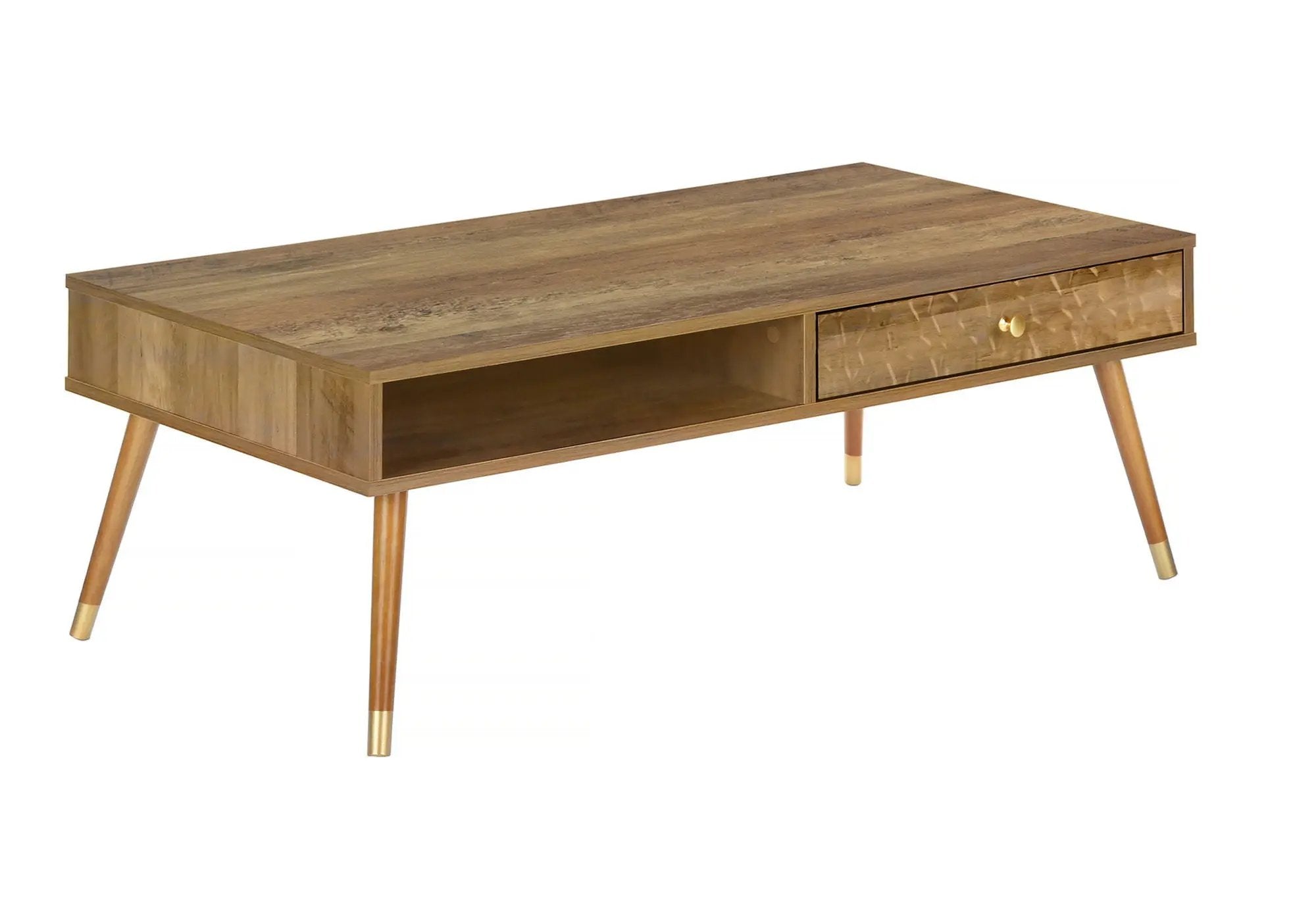 Mid-Century Modern Walnut Coffee Table with Storage by HouseOfZazla