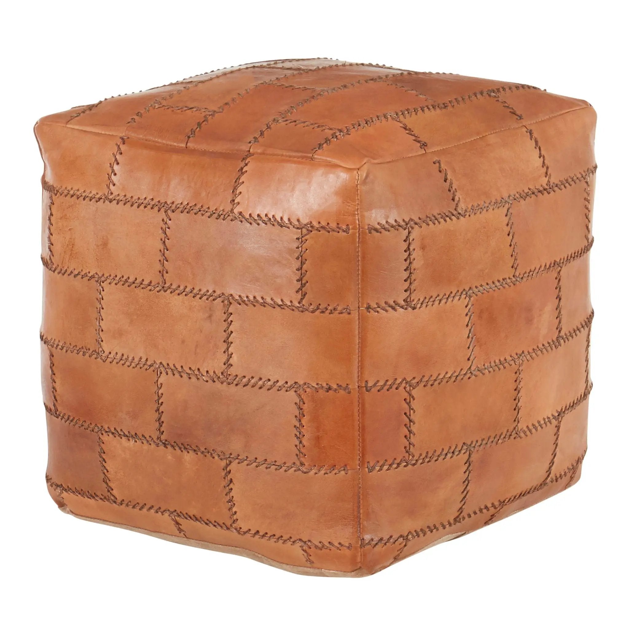 Cobbler - Industrial Pouf - Brown by Unique Piece Furniture