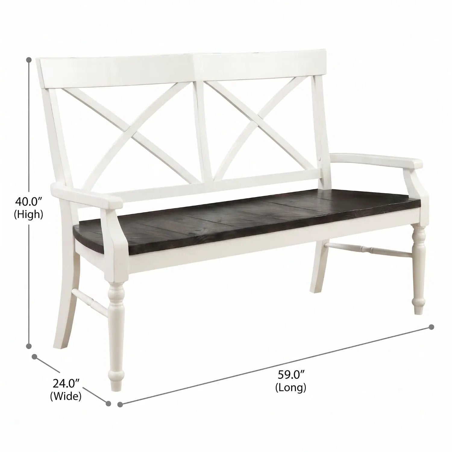 Mountina - Bench - Brown / White by Unique Piece Furniture