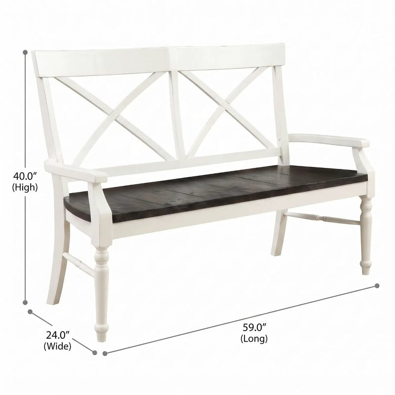 Mountina - Bench - Brown / White by Unique Piece Furniture