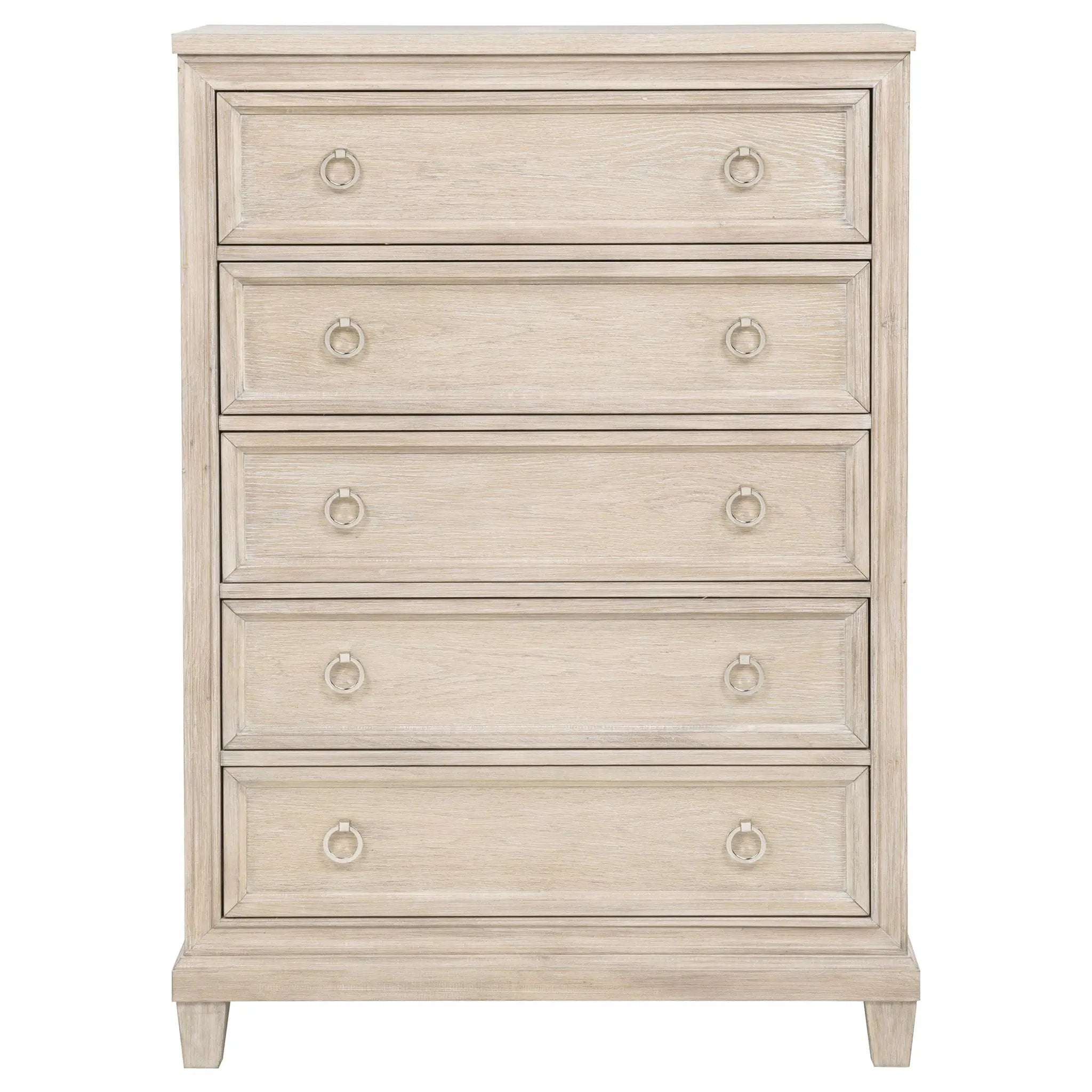Pembroke 5-drawer Chest of Drawers Washed Oak by Unique Piece Furniture