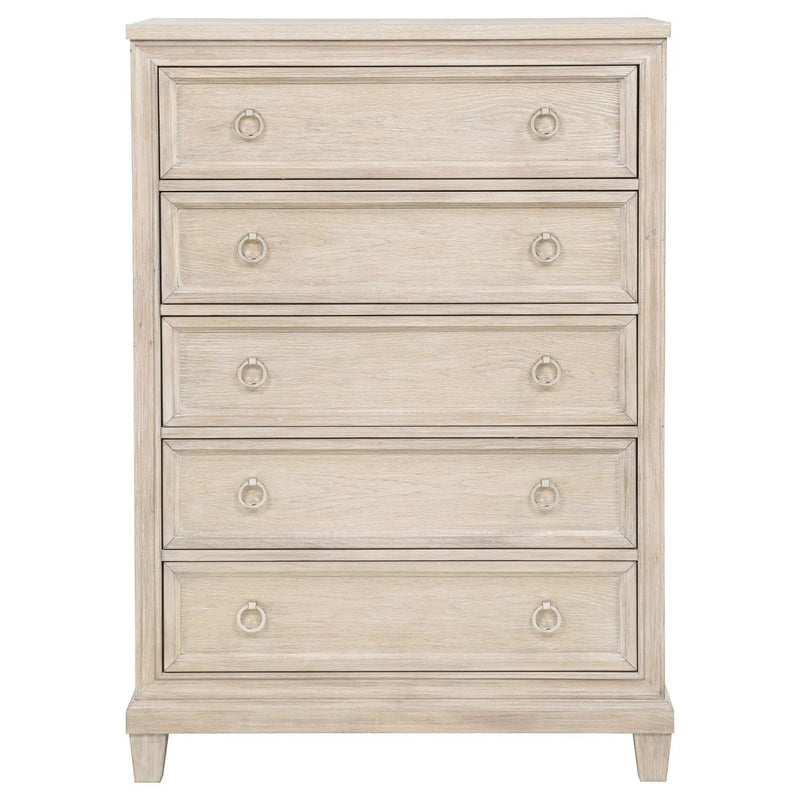 Pembroke 5-drawer Chest of Drawers Washed Oak by Unique Piece Furniture