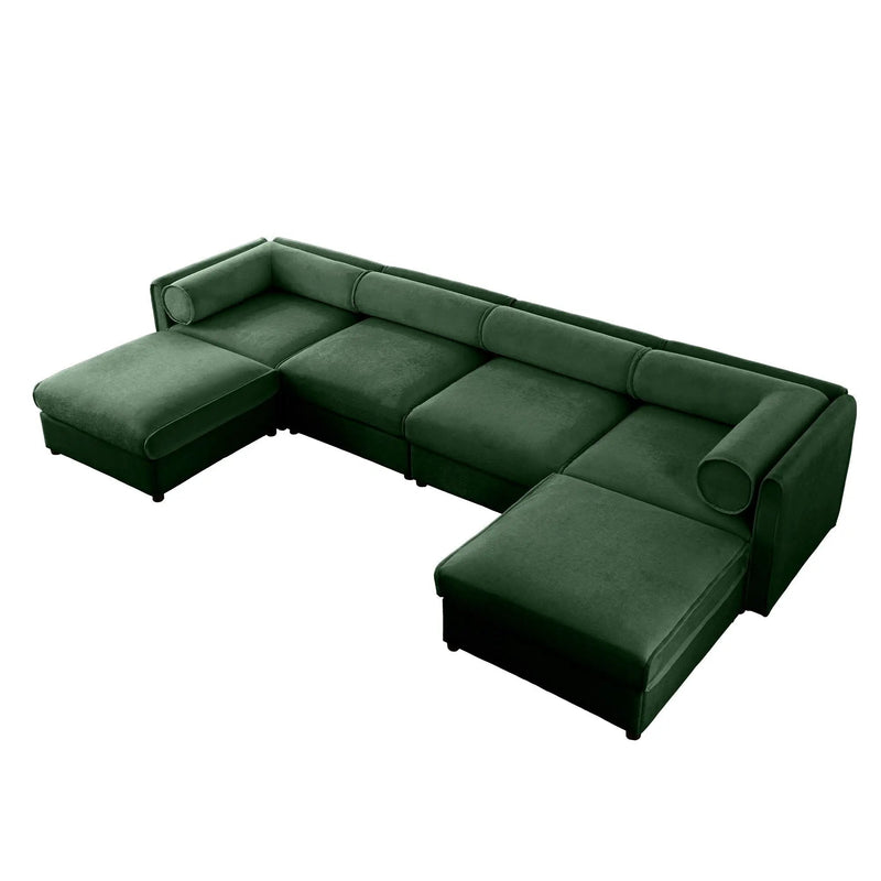 Contemporary Elegant Sofa With Storage And Ottoman by HouseOfZazla