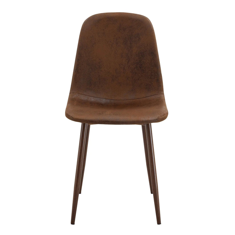 (Set of 4) Backrest AndTransfer Legs Chairs Adding A Touch Of Elegance To Minimalist And Scandinavian Style Homes - Walnut by HouseOfZazla